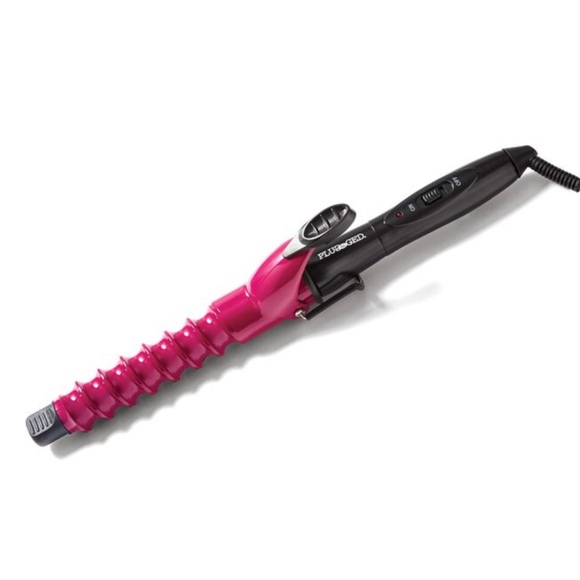 plugged in spiral curling iron
